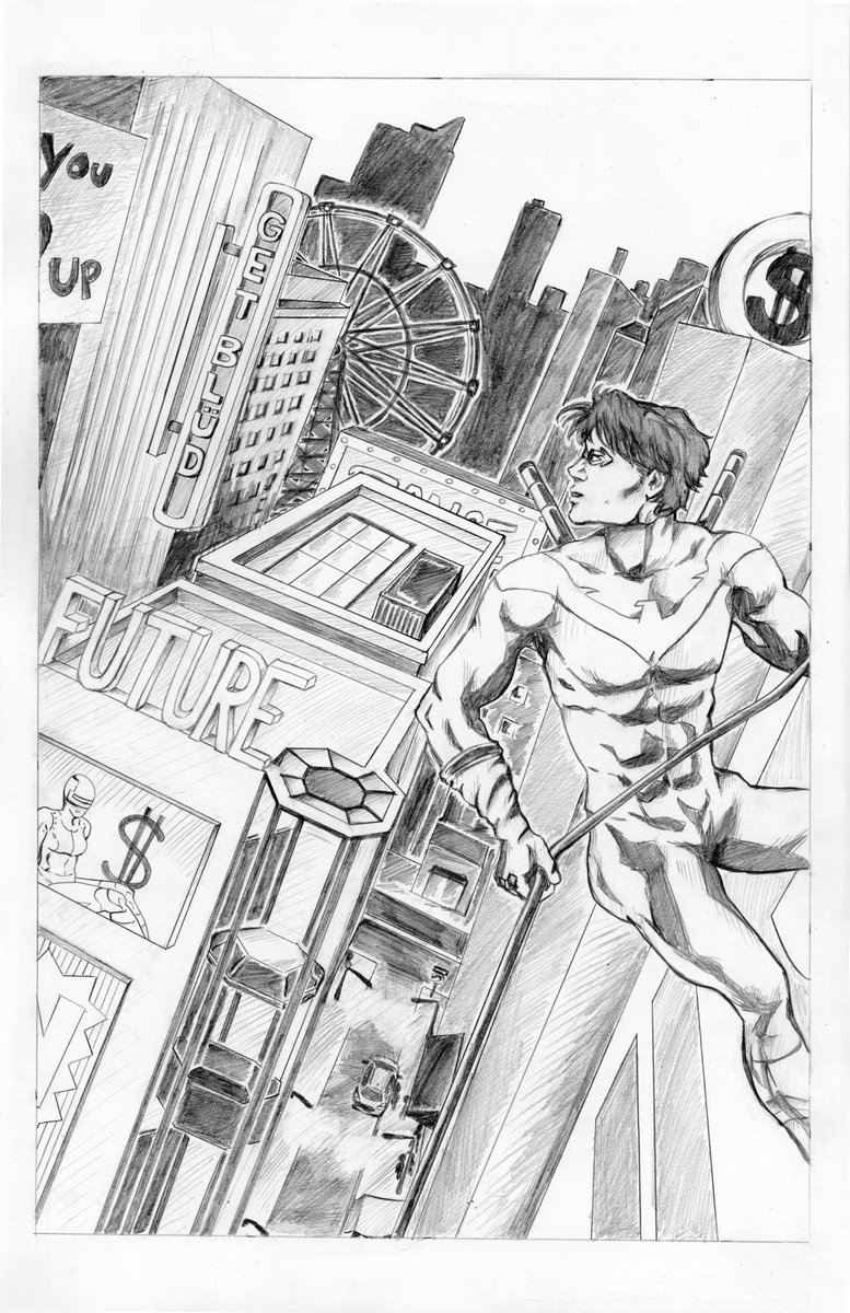 art school is gr8 when you can draw nightwing for a class project 