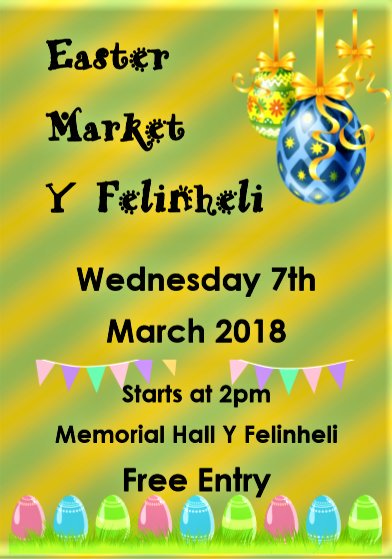 FelinheliMarket's tweet photo. We are looking forward to seeing you tomorrow, Wednesday 7th March, in Y Felinheli memorial hall.
#Gwynedd #Wales #ShopLocalWales #Crafts #Food #buylocal #ShopLocalWales #Northwales https://t.co/JicyBWgVAV