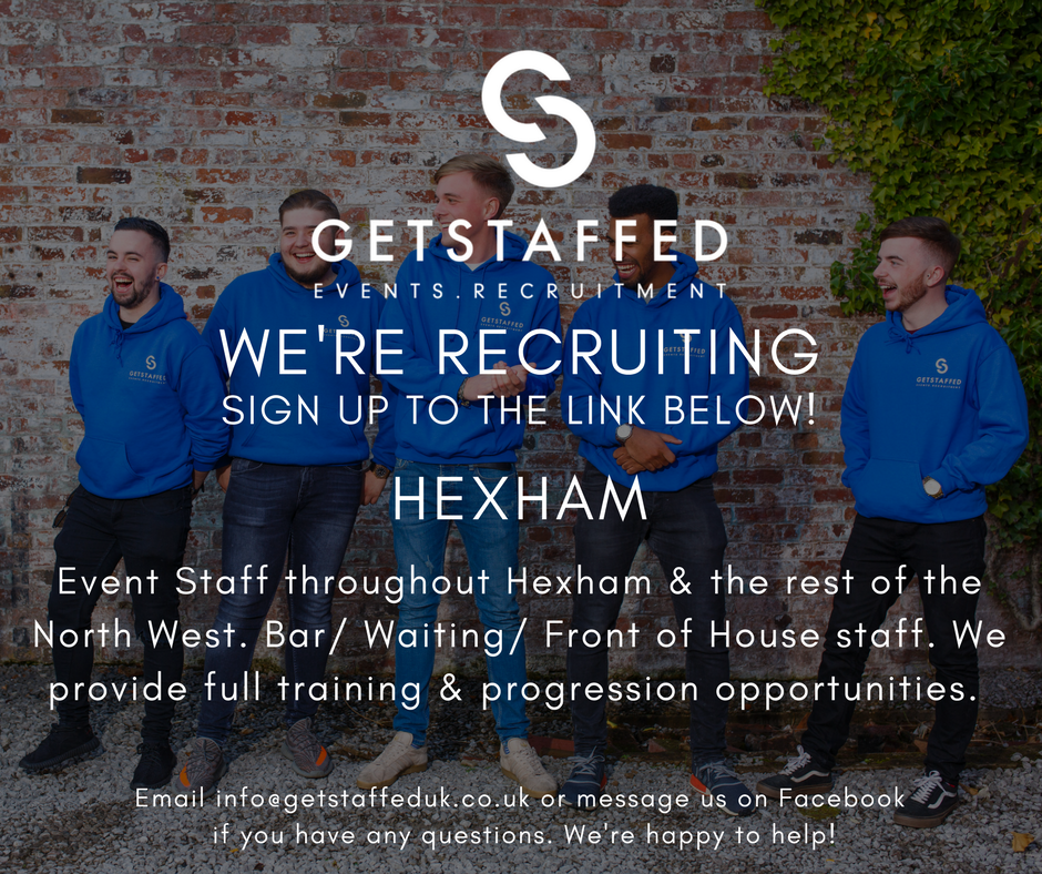 GetStaffedUK's tweet photo. We're recruiting in the #Hexham area! RT and help us spread the word! 
To sign up to our portal, follow this link - https://t.co/s9xSPLPUxd https://t.co/XdnN59HFgW