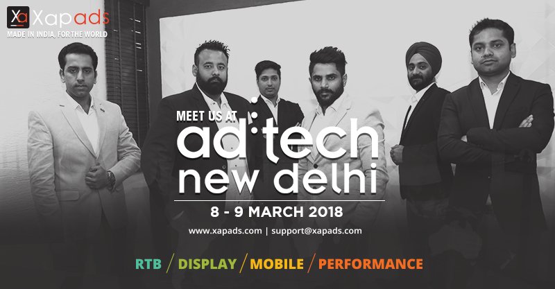 xapads's tweet photo. Are you coming to @adtechIndia 2018? Don't forget to meet us there. We are delighted to talk about our acclaimed #XRTB platform &amp; discuss path-breaking techniques which are evolving the existing digital ecosystem. Book a meeting with our team at support@xapads.com! #adtechIN https://t.co/HRiJt3F1wG