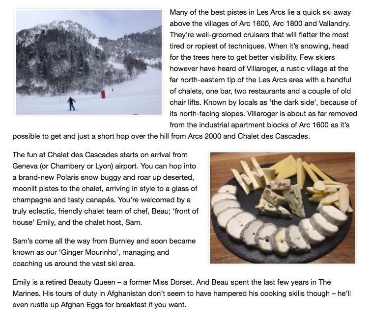 TaylormadePR's tweet photo. Excited to share @flexiski latest #skireview on @CascadesArc2000 by @Skiupdate press article on @LesArcs ski resort & boutique chalet. Be quick to book ahead for next season through @flexiski. #skierandsnowboarder #chaletdescascades #flexiski #lesarcs https://t.co/BhmRViczTy https://t.co/SSBd4C431T