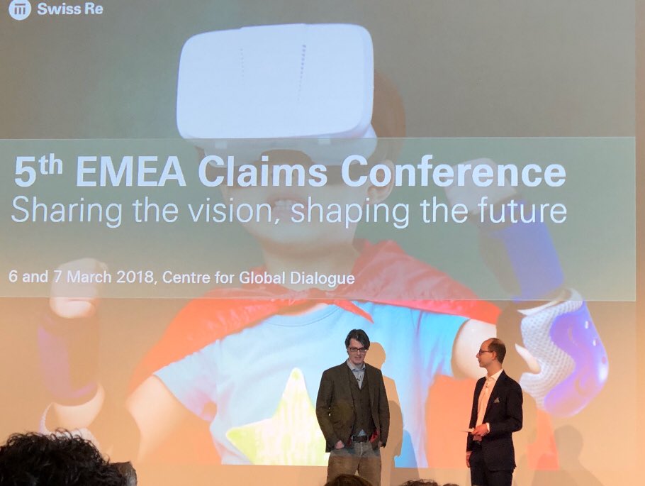 NicolaParton's tweet photo. Fascinating talk by @Optimistontour  #EMEAclaims Conference: are we ready for changing risks caused by growth in renewable energies, blockchain, 3D printing and synthetic biology? https://t.co/Or6SVxgRdl