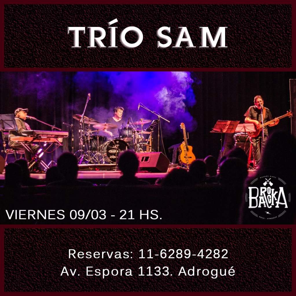 BarockaRestopub's tweet photo. Impresionante el finde para salir a #Barocka:

🎶VIE 09/03: #TríoSam en vivo en Barocka. Ideal para cenar y tomar algo, desde las 21 hs.

Reservas: 11-6289-4282. https://t.co/wTuCwTCETl