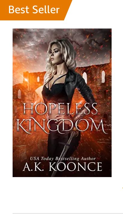 AKKoonceAuthor's tweet photo. Hopeless went live this morning and made amazon best seller! These readers make my heart happy❤
#newrelease #TheHopelessSeries #writerslife #bestseller https://t.co/uWDnGjKHR3