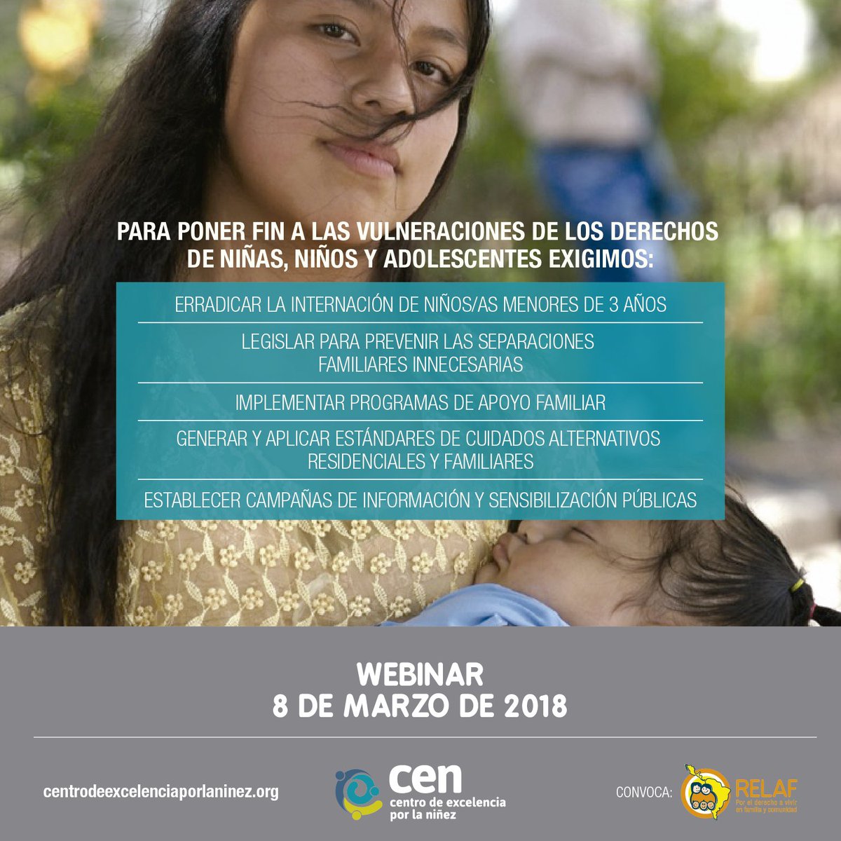 Asociación Nacional Contra el Maltrato Infantil (@conacmigt) on Twitter photo #RestituciónDNNAya CONACMI, como parte de Family For Every Child -FFEC-, invita a participar en el Webinar, para honrar a las víctimas y sus familias, llamando a la acción, para que NUNCA MAS, debamos de lamentar tragedias similares. Inscripción: webinar8demarzo@relaf.org #RestituciónDNNAya CONACMI, como parte de Family For Every Child -FFEC-, invita a participar en el Webinar, para honrar a las víctimas y sus familias, llamando a la acción, para que NUNCA MAS, debamos de lamentar tragedias similares. Inscripción: webinar8demarzo@relaf.org