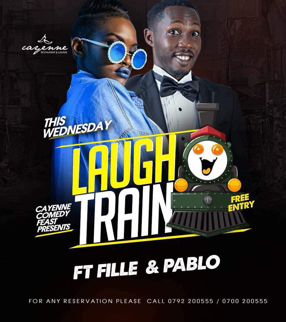 wingsandgrills's tweet photo. Comedy Feast this Wednesday presents the laugh Train!
Featuring the new kids on the block in standup comedy, fresh talents with the host and mentor: Pablo and music by Fille.
Entrance is absolutely Free.
#LaughTrain #CayenneWednesdays https://t.co/rmr54iTSj8
