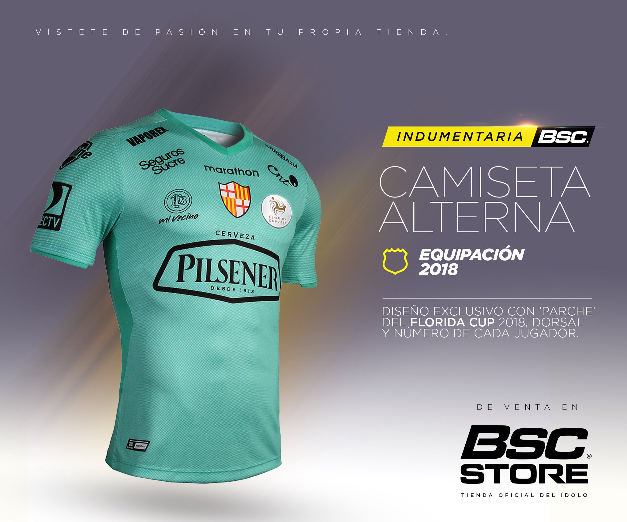 BSCstore on X En BSCSTORE compra la camiseta alterna 2018 edicion FloridaCup con Parche dorsal y numero jugadores. Precio 100 Visitanos de Lunes a Viernes 10 00 a 17 00 Sabado