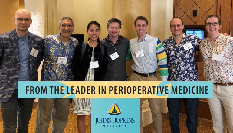 MARCO POCUS faculty with co-chairs of JHU Periop Management conference, Drs Berenholtz & Faraday - true leaders in periop management @HopkinsACCM