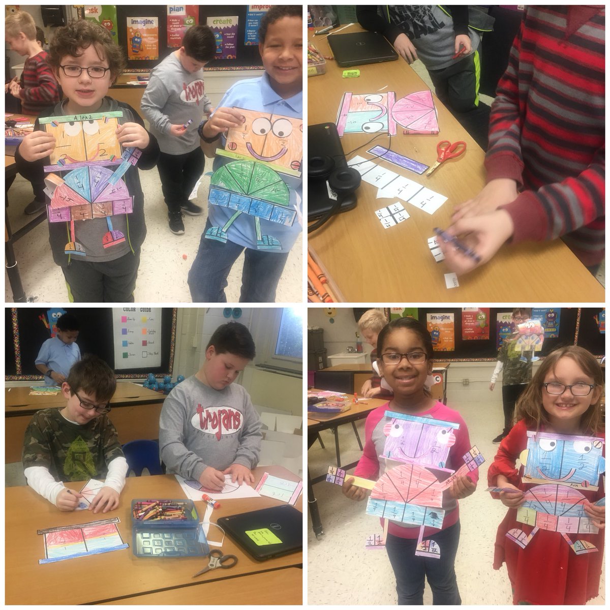 shondaabc123's tweet image. Fraction Robots! @hpelem @MSCSTrojans #fractionsarefun