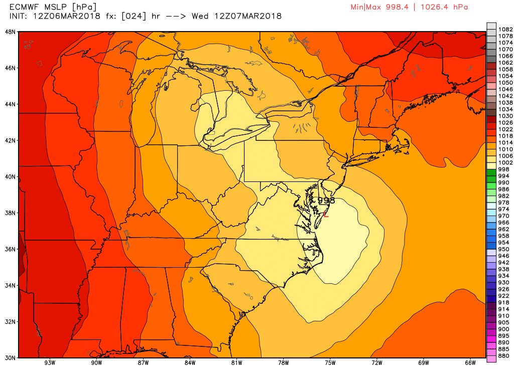 12z euro vs 0z at same time. Hr 24 12z