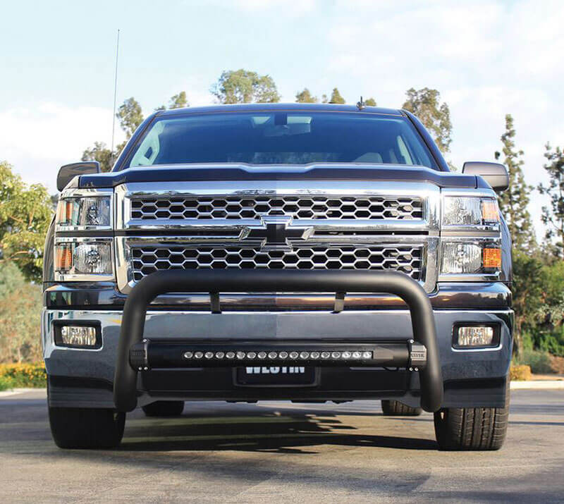 The Contour LED DRL bull bar from #WESTiNAutomotive gives you inset curved 30” combo-beam single-row light bar with 18 five-watt Cree LEDs. Includes daytime running lights and full-powered lighting function, adjustable center bar lets you direct the light beam up or down.