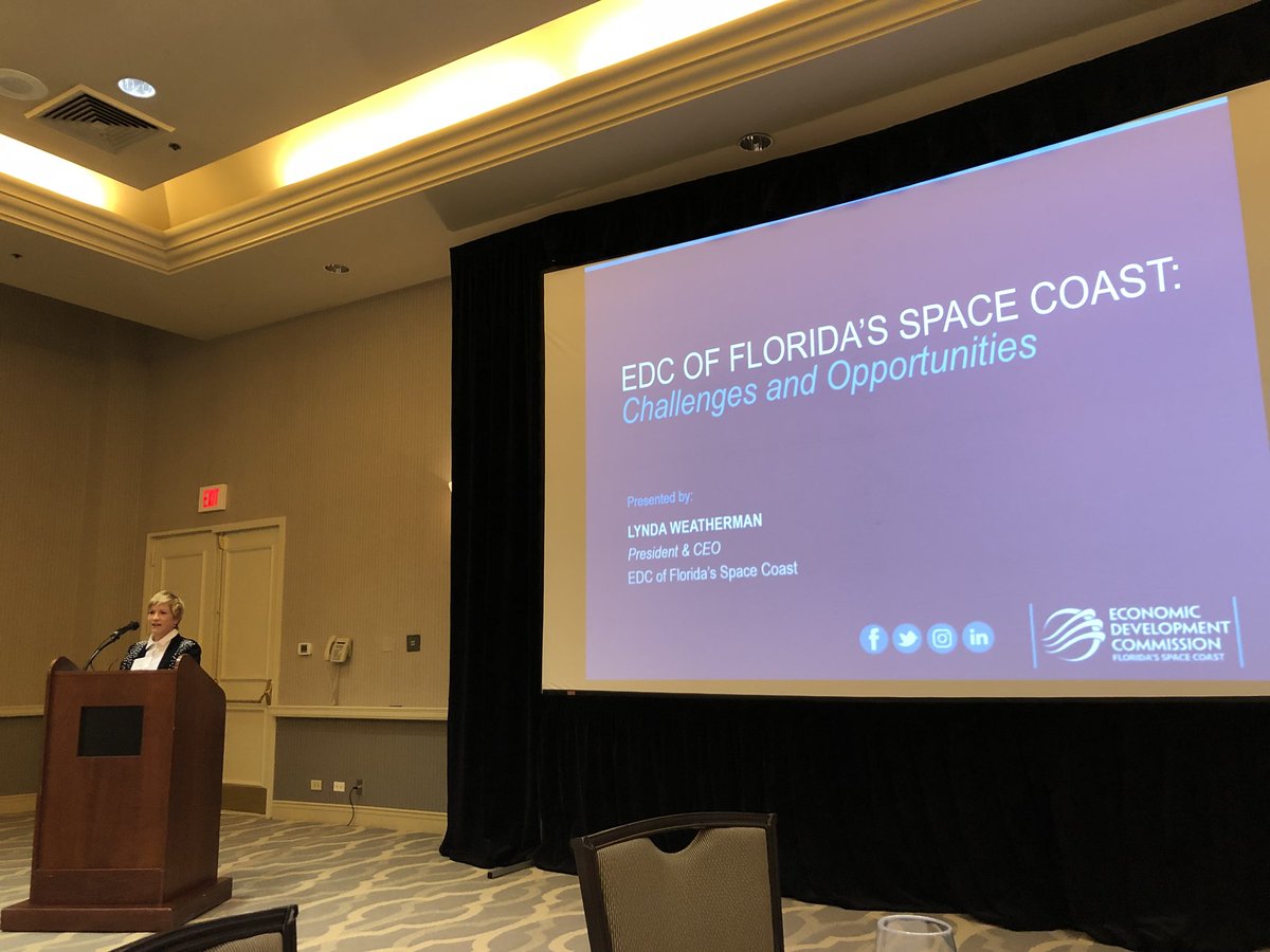 grayrobinsonlaw's tweet photo. Honored to hear from #SpaceCoastEDC CEO Lynda Weatherman today at our #MelbourneCLF! @SpaceCoastEDC https://t.co/XsUOLqYFVb