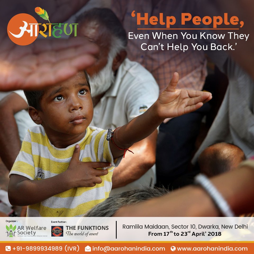 aarohan_event's tweet photo. ‘Help people, even when you know they can't help you back.’
Aarohan 17-23rd April, 2018

#helppeople #helppoor #helpneedy #helpothers #support #donate #donation #aarohan #supportaarohan https://t.co/4oE5R7VNI7
