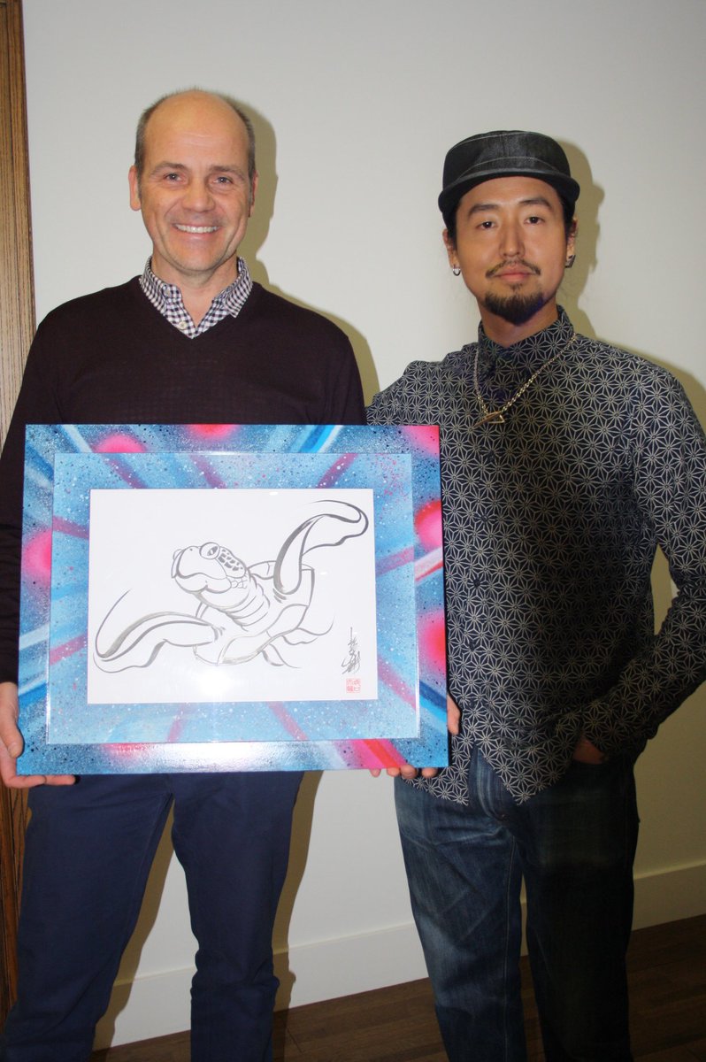Alex Wilson (@alexjdwilson) on Twitter photo Artist Conservation Supporter Daisuke Sakaguchi <a href="/the27life/">THE 27 LIFE</a> presents turtle painting in thanks for probono copyright case <a href="/mcsuk/">Marine Conservation Society</a> Artist Conservation Supporter Daisuke Sakaguchi <a href="/the27life/">THE 27 LIFE</a> presents turtle painting in thanks for probono copyright case <a href="/mcsuk/">Marine Conservation Society</a>