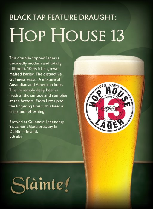 BarrhavenOak's tweet photo. Drop by anytime this month to enjoy our #BlackTap feature #draught: HOP HOUSE 13 LAGER!  Brewed by #Guinness in Dublin, Ireland, it's time to #ThinkIrish! #Beer #Lager #Irish https://t.co/xLJWzsgjGc