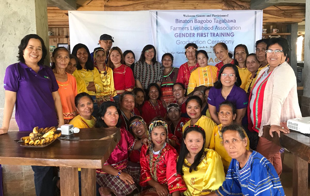 MpacioP's tweet photo. Gender in coffee, cacao &amp; coconut Value Chains wrap up @acdivoca #MinPACT five modules #GenderFirstTraining of BBTAFLA - proud of their indigenous costume!
@gender_jenn @lmbevi 
@USDA https://t.co/Hveh1OrxYJ