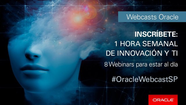 stephibernardo's tweet image. Una hora a la semana de #innovación a tu alcance. Tecnologías para la #TransformaciónDigital en estos #webinars #OracleWebcastSP bit.ly/2FXwTrN
