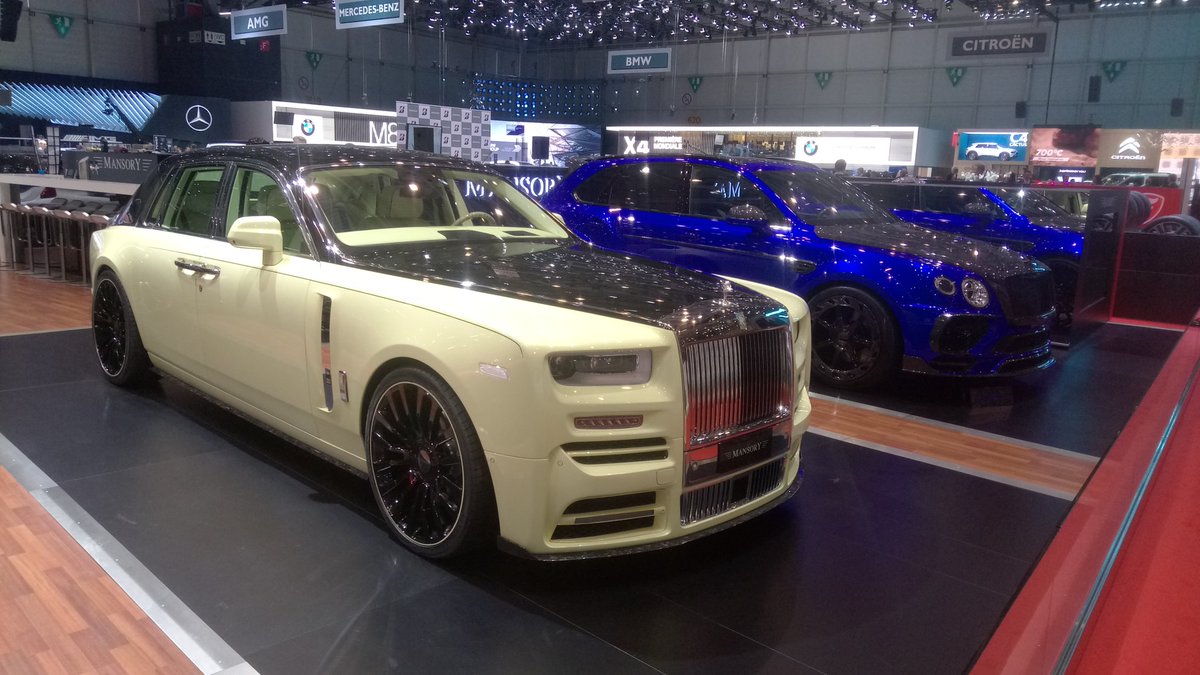 devos_alain's tweet image. #GimsSwiss2018. Ook dit is Genève, een ode aan de wansmaak bij Mansory. @Autowereld_be