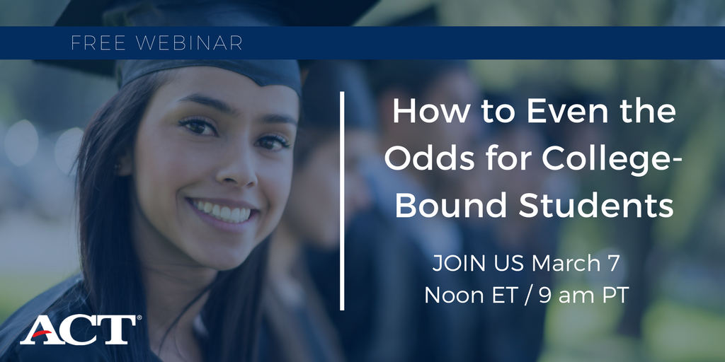 ACT's tweet photo. Coming March 7: find out how NCCEP transformed its #college and #career readiness curriculum using the ACT Holistic Framework in a free #webinar:
https://t.co/08z5AccgvL @edpartnerships #ACTHolisticFramework #collegereadiness #careerreadiness https://t.co/MvP2O2j129