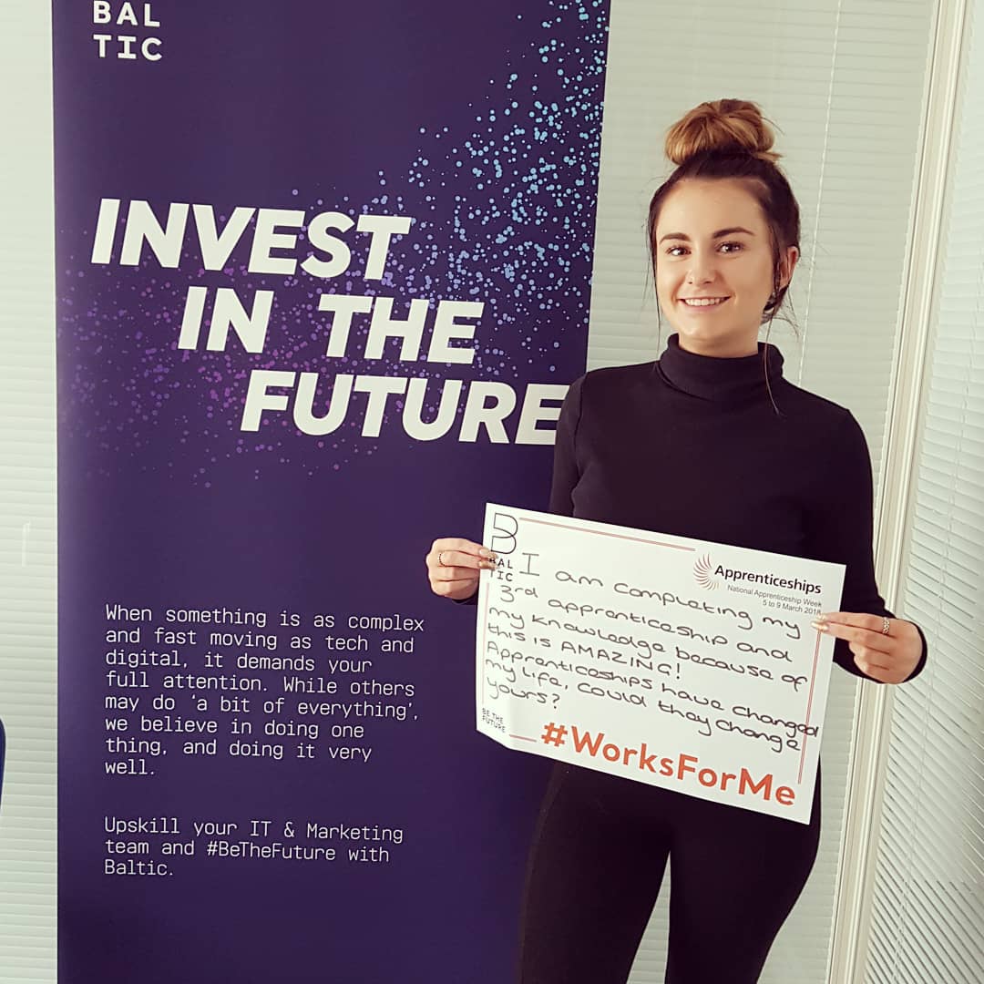 We asked our Senior Business Business Consultant, <a href="/shelbycbaltic/">Shelby Cooper</a>, how apprenticeships work for her!

#Apprenticeships have changed Shelby's life, and started a successful #career: plus, she's using an apprenticeship to develop her skills in the workplace! #WorksForMe #NAW2018