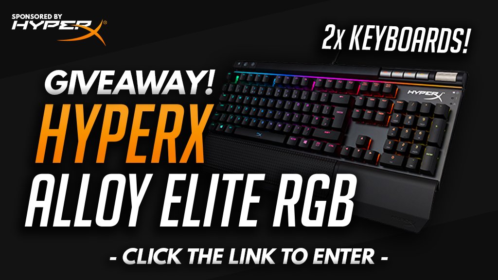 GIVEAWAY
We are giving away 2x HYPERX ALLOY ELITE RGB keyboards, enter via the link below!

► ENTER HERE: gleam.io/wcONC/owc-hype…

All Overwatch Central subscribers get an entry, just enter with your email. Good luck! #ad