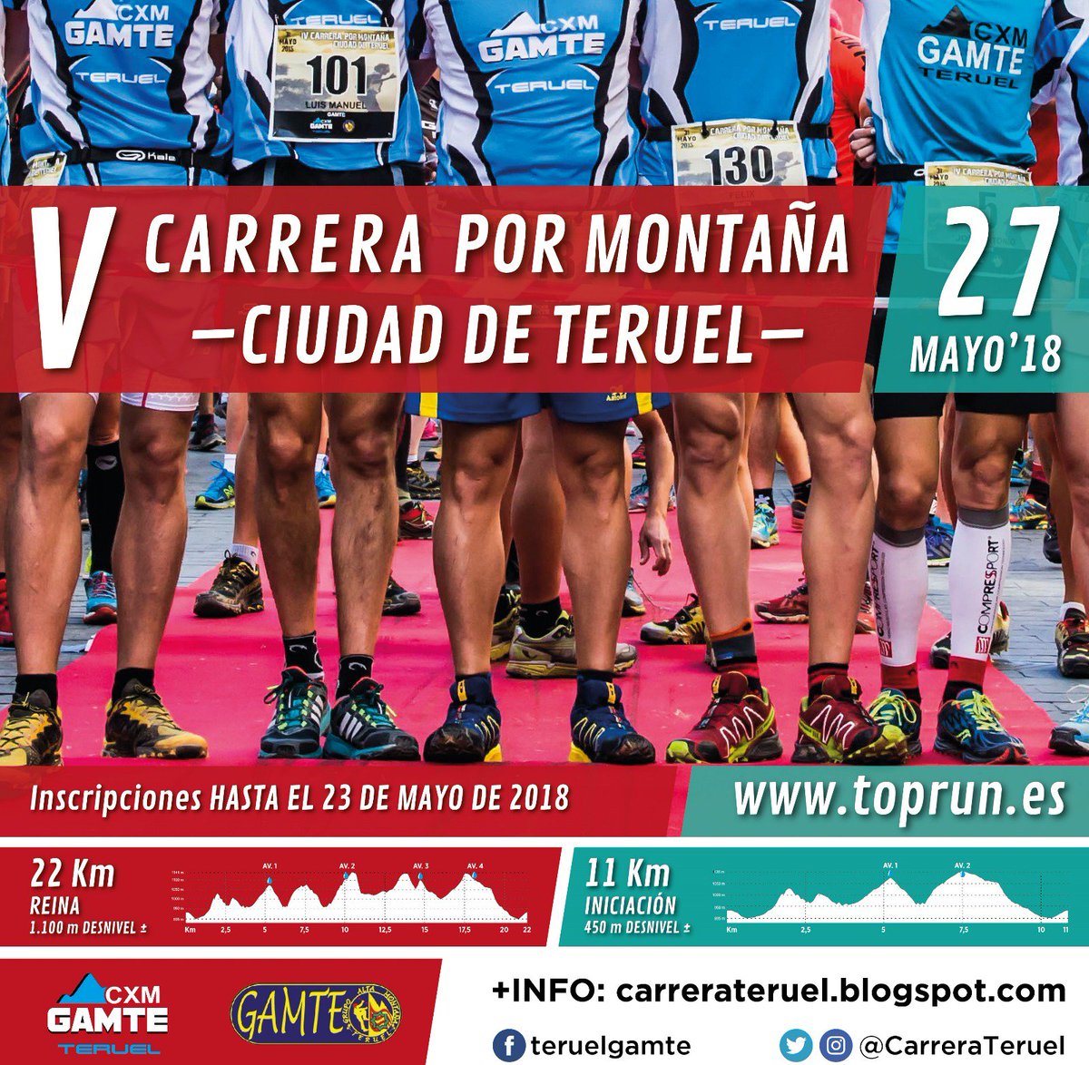 CarreraTeruel's tweet photo. 3, 2, 1... ¡¡¡Inscripciones abiertas para la Carrera por Montaña Ciudad de Teruel!!!

https://t.co/OxDopAH3mH

#GAMTE #CxMTeruel #CxMTeruel2018 #Trail #Teruel https://t.co/WDlHT56Eel