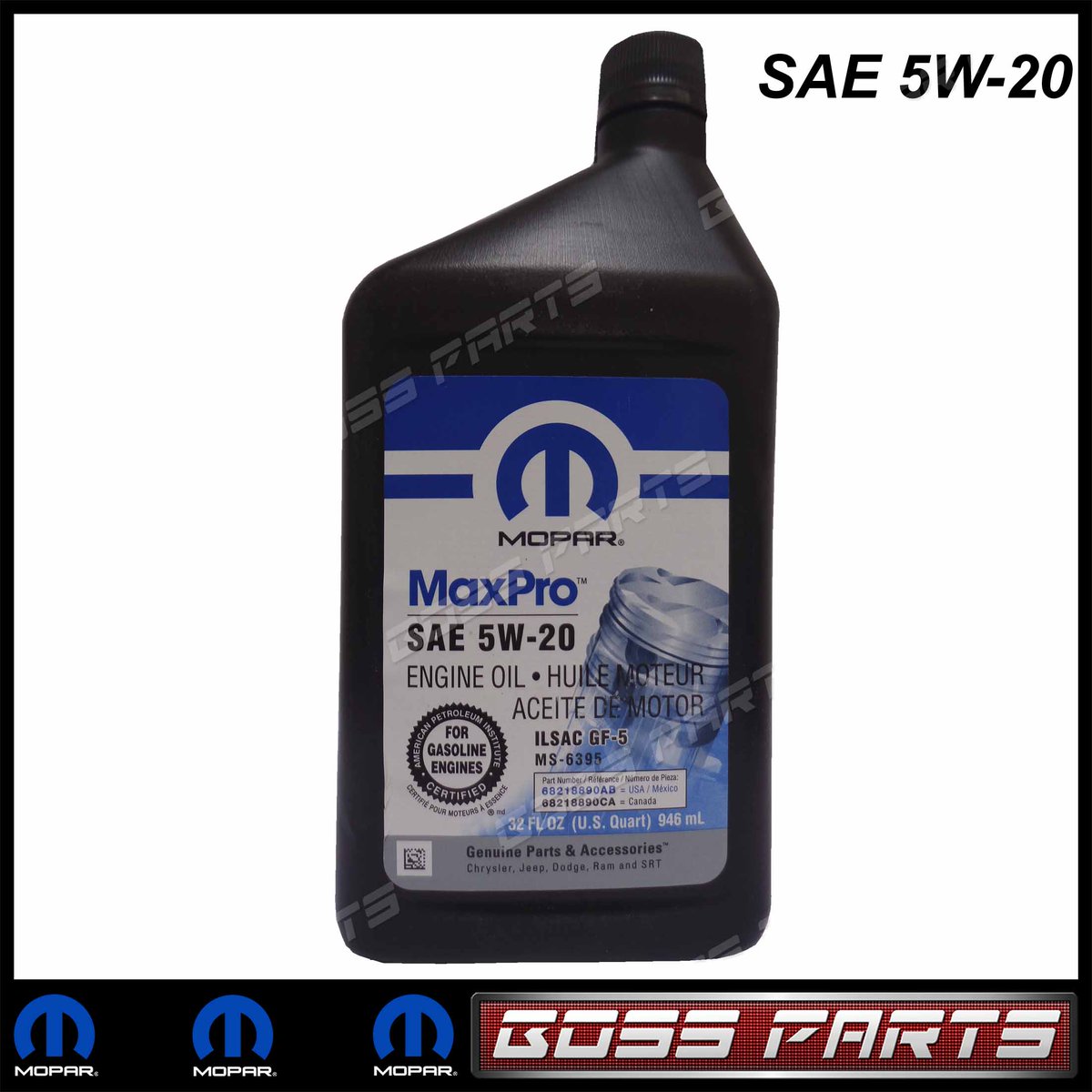 InvBossParts's tweet image. Aceite de Motor 5W-20 Mopar Sintetico