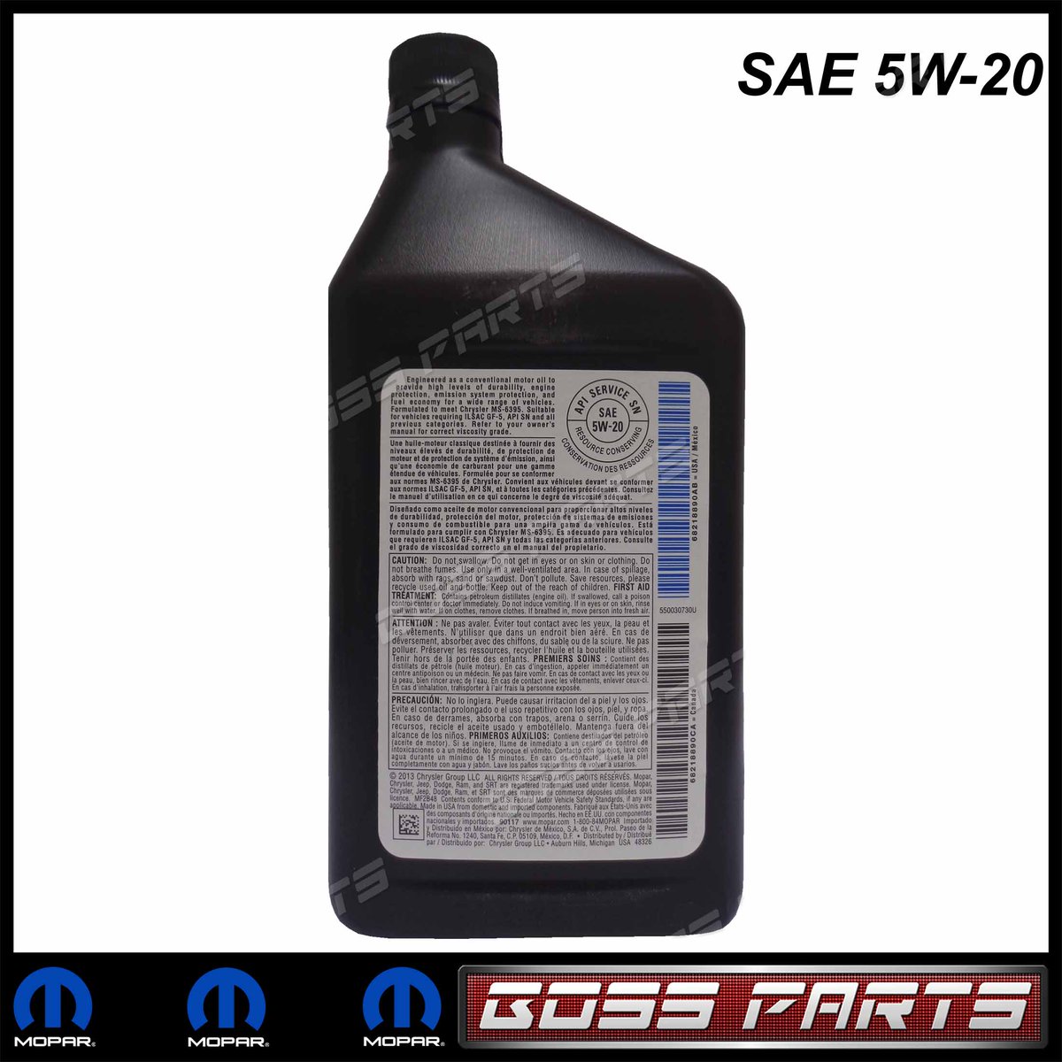 InvBossParts's tweet image. Aceite de Motor 5W-20 Mopar Sintetico