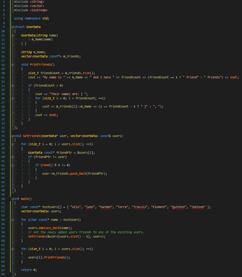 snowedinstudios's tweet image. #cppChallenge time! This code is crashing on line 28. Why?
#cpp #gamedev #snowedin #friends