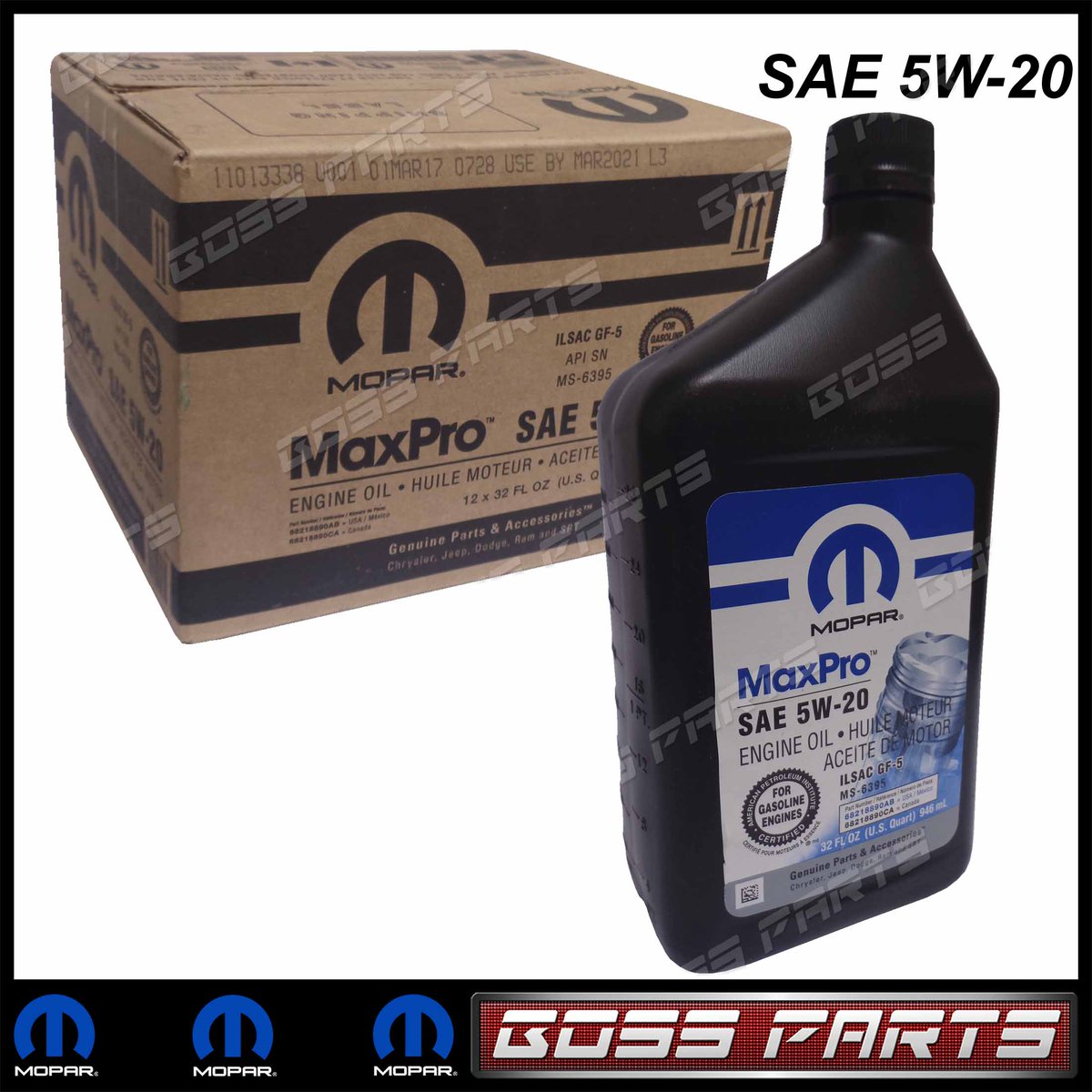 InvBossParts's tweet image. Aceite de Motor 5W-20 Mopar Sintetico