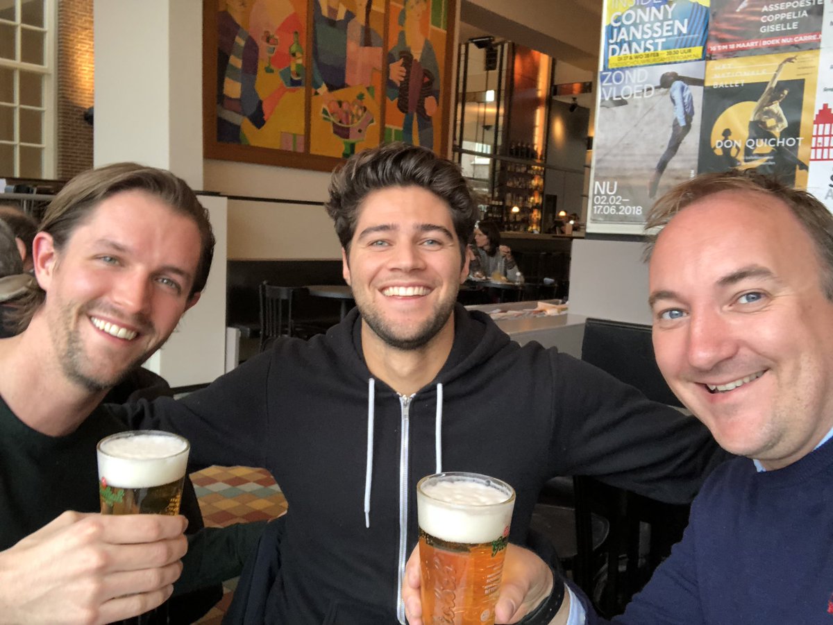 ChrisRawlinson's tweet image. A warm Dutch welcome with @markvdheijden and international man of mystery Mitchell Weijermans #wanderbrief #42courses #backpackerintern