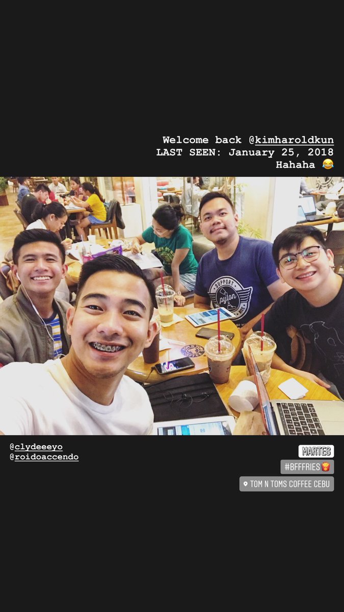 luibalbuena's tweet photo. Welcome back kim haha last seen january 25, 2018 😂 #BFFFRIES https://t.co/RDTmYCb75s