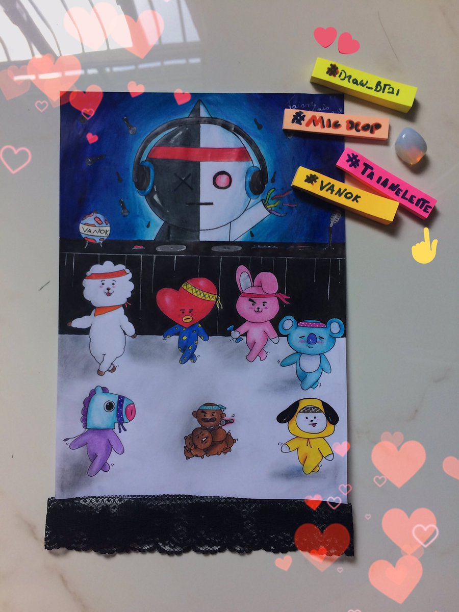 taia_ne's tweet photo. #Draw_BT21 #Vanok #MicDrop @BT21_ @BTS_twt https://t.co/KESZ3OrftI
