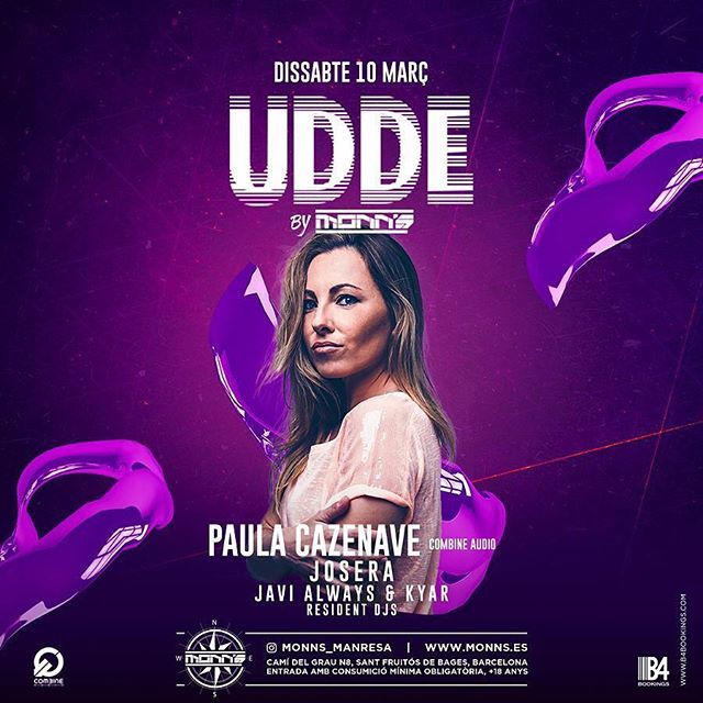 paulacazenave's tweet photo. Este sábado nos vemos en @monns_manresa en la fiesta Udde. Muchas ganas de volver por Manresa. #techno #party #manresa #udde #monnsmanresa #technodj #technogirl #ilovetechno #clubbing #barcelona https://t.co/kgy8pLPS2u https://t.co/xLIJOrRjPb