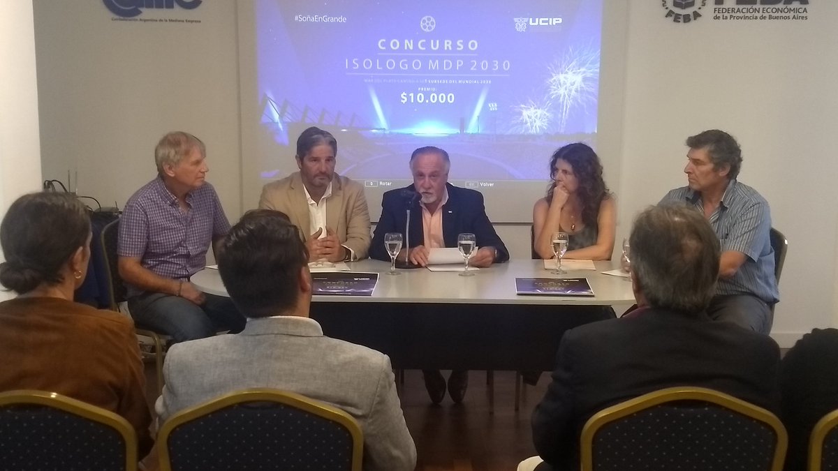 #AHORA presentamos con <a href="/GuilleVolponi/">Guillermo Volponi</a> el concurso para diseño del isologo de #MarDelPlata de cara a la postulación del Mundial de Fútbol 2030. Gracias <a href="/ucipmdp/">UCIP</a> <a href="/MDPBUREAU/">Mar del Plata Bureau</a> <a href="/CAFAMARMDQ/">CAFAMAR Ferreteros</a> y Sindicato de Empleados de Comercio por acompañar la iniciativa #MDP2030