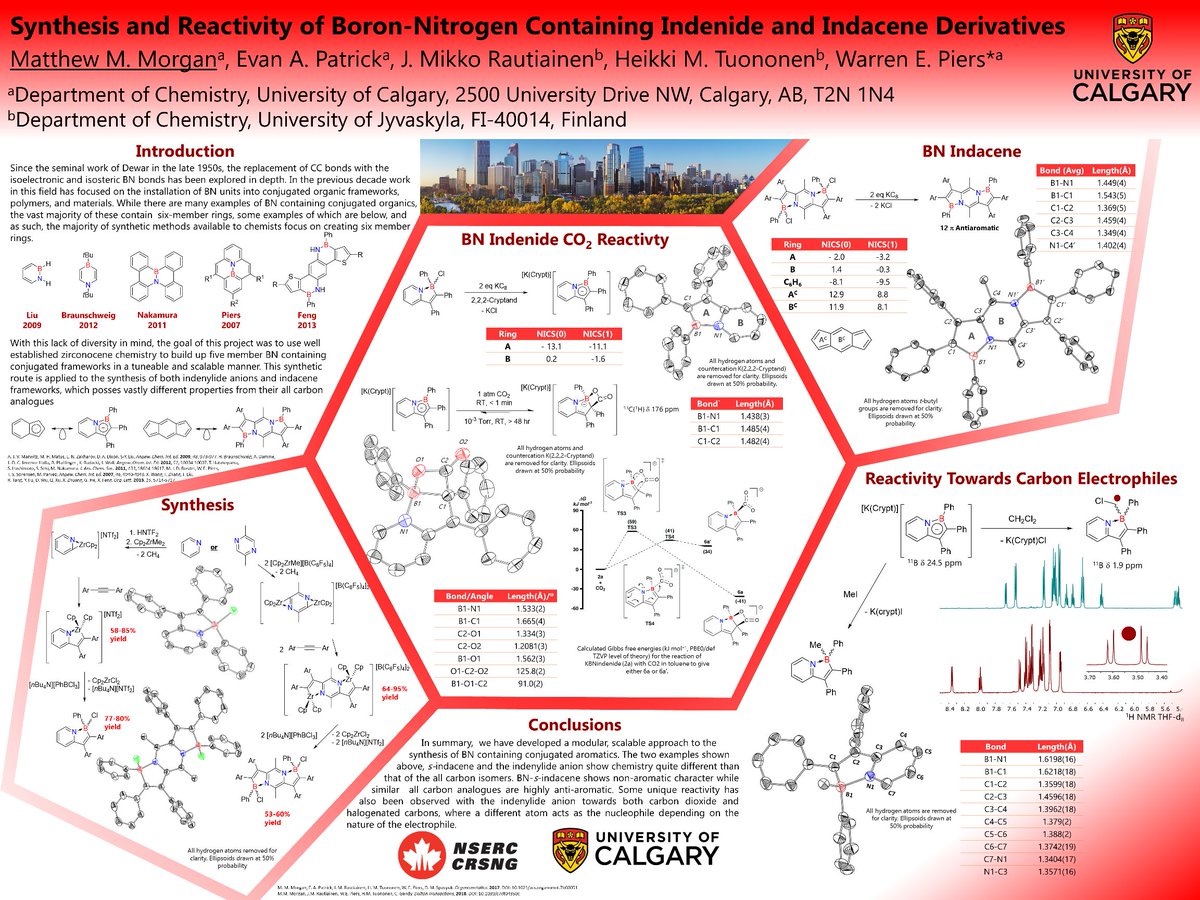 morganagrom1's tweet photo. Check out my poster on some Boron-Nitrogen containing organics from U of Calgary @UC_Chem  (@wpiers1 group). #RSCPoster #RSCInorg https://t.co/WwhaFPZBJj