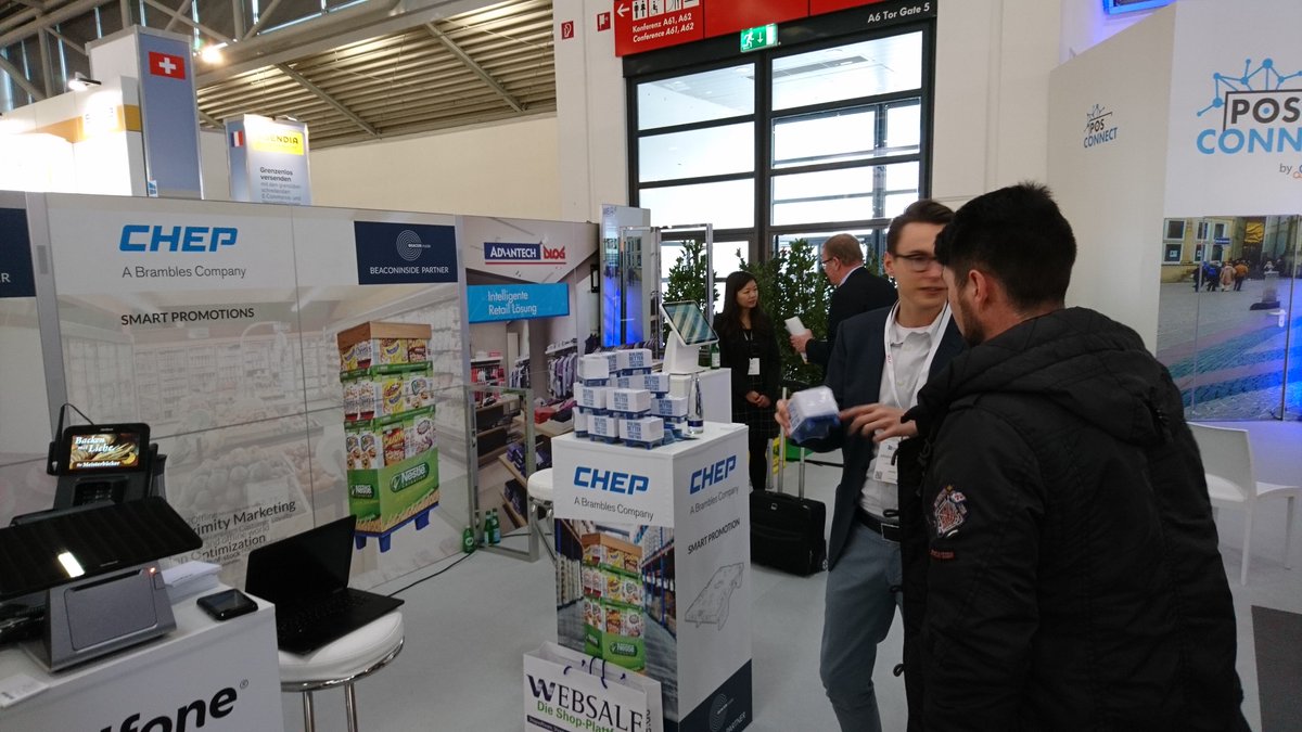 KaiDerda's tweet photo. #iwexpo18 - Wie funktionieren diese Beacon Paletten von CHEP? Wir nennen es #SmartPromotion und erklären es gerne auf der @internet_world in München, 06.-07. März 2018 Wir freuen uns auf Ihren Besuch! https://t.co/lZNYPuCLBk https://t.co/O1nGDuskDM