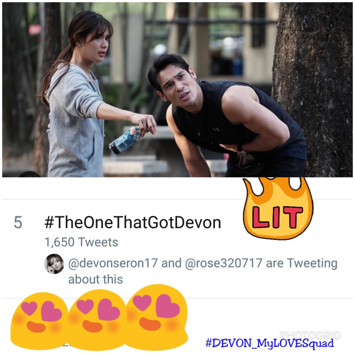 DEVONline_SQUAD's tweet photo. WE MADE IT @TeamDEVONairs!
THANK YOU for TWEETING with us!
BUKAS ULIT!
Don't miss #TheOneThatGotDEVON
on #TOTGAFeelingHot on @gmanetwork @ArtistCenter @GMADrama
Β© https://t.co/KNMCOEvlbQ