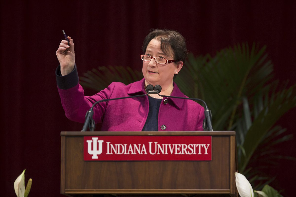 State of the Campus Address today at 3pm. Listen to remarks by <a href="/IUBProvost/">IU Provost</a> Lauren Robel in person at Franklin Hall's Presidents Hall or watch live online. Details: go.iu.edu/1SQ6