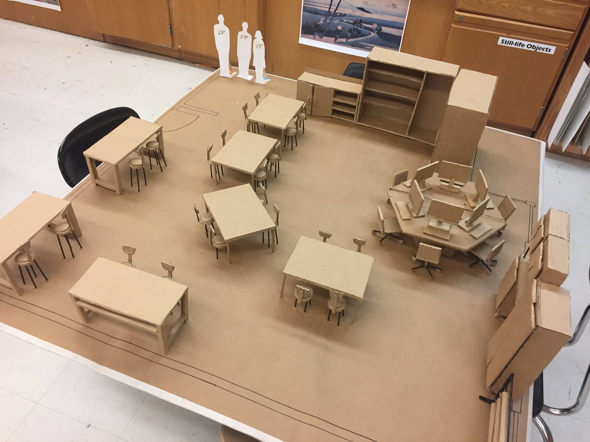 CCSSTEM's tweet photo. The Design and Discovery STEM class @NWHigh under the direction of Mr. Bates completed a PBL focused on creating scale model proposals for their new maker-space! #ccs_stem #CCS_TLT #problemSolving https://t.co/LW5viuWWgB
