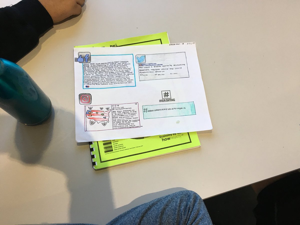 killoughfmhs's tweet image. Picked this idea up from #tcea18 kids loved it! Quick and fun way to analyze articles using techniques kids are very familiar with 🤓 #lotsoflaughs #hashtagsarefun @FMHS9