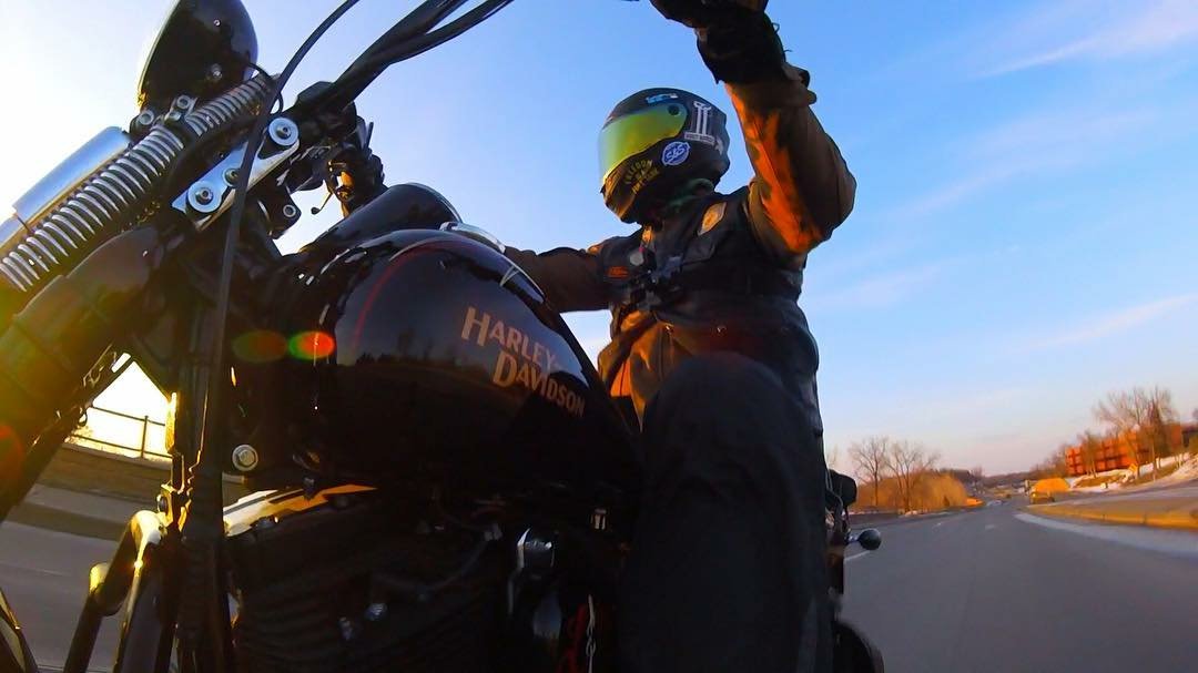 Sometimes, you just have to get out and ride! Thanks to customer <a href="/sweds01/">Sweds</a> for sharing this awesome shot of him on a sunset cruise in Minnesota! Comment below and tell us where you’re riding today! #traveltuesday #lifeontwowheels #rinehartracing #lifeontwowheels #harleydavidson