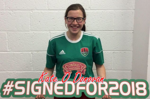 CorkCityFC's tweet photo. Our defence is then rounded off by Maggie Duncliffe, Tara O'Gorman, Kate O'Donovan and new signing Amy McCormack, all #SignedFor2018. #CCFC84 https://t.co/Vgpe4F2hkK