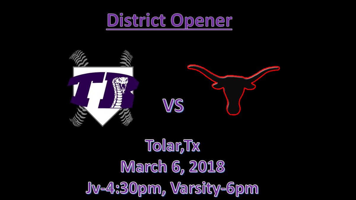 TolarSoftball's tweet photo. Come out and support your Lady Rattlers in their district opener against Eastland today!!! Pack the stands and support these girls!!
 Jv @ 4:30, Varsity @ 6pm!!!🙌💪#EarnIt https://t.co/VIma6j0ar8