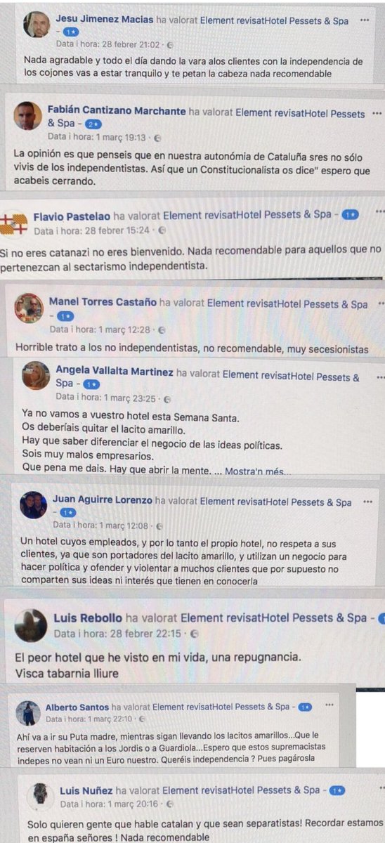 AnnaBertran's tweet photo. Hola! Així avassallen a @HotelPessets només per tenir un llaç groc a la porta. Vull ajudar a fer-ne difusió. M'ajudeu? https://t.co/pcJg0QXK6T