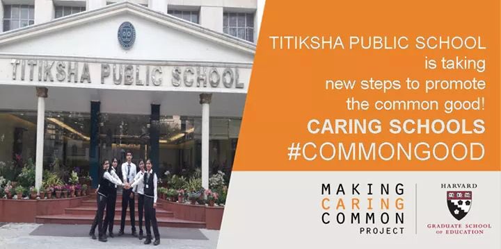 Thetitiksha's tweet image. TITIKSHA PUBLIC SCHOOL is Among Nation’s First Schools to Join New Campaign Led by @MCCHarvardEd Caring Common Project to Bridge Divides, Build Stronger Communities
Caring Schools #CommonGood Campaign Led by Harvard’s #MakingCaringCommon Project Launched Today