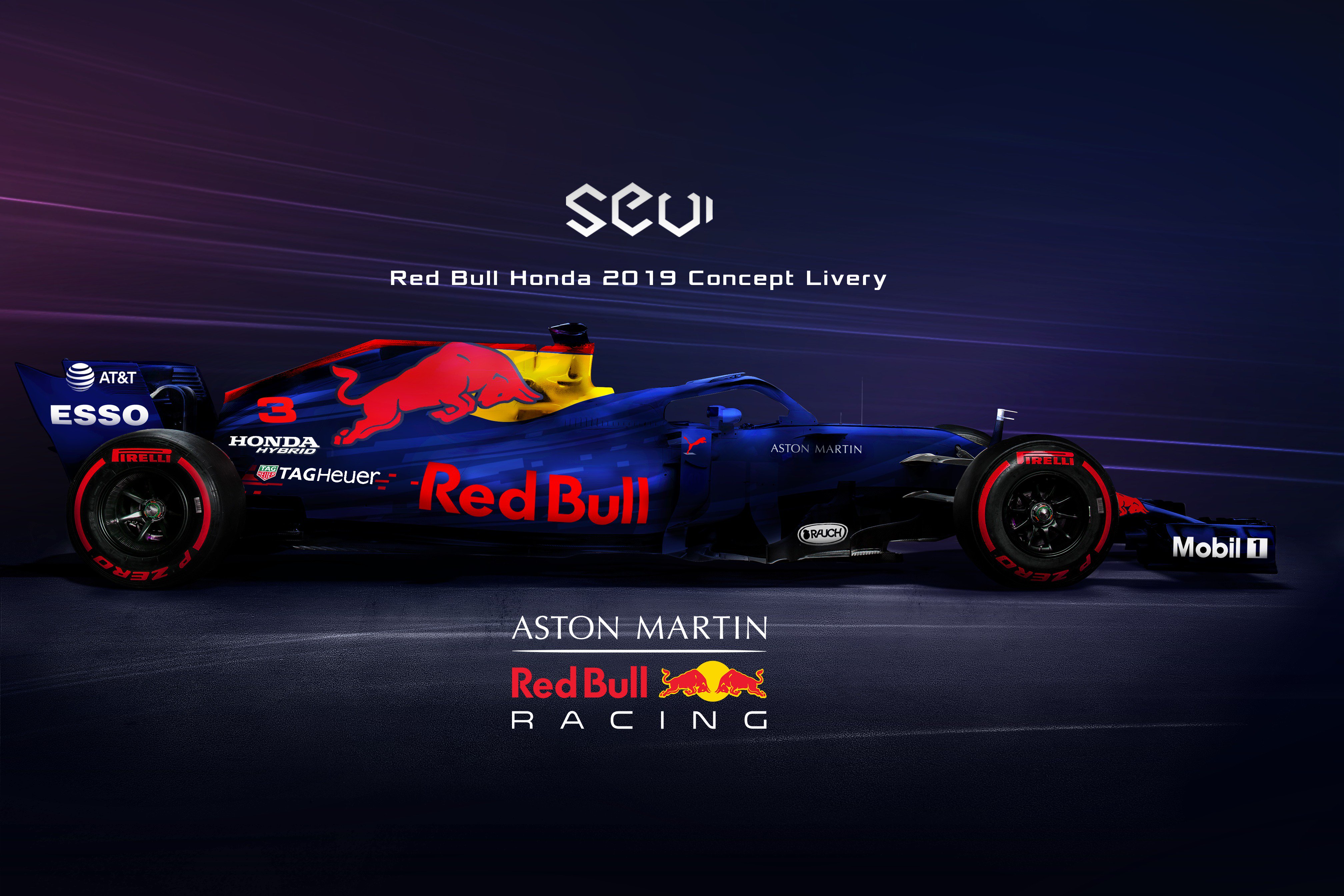 SeviGraphics в Twitter: „After the tense relationship with Renault and its B team with Honda will there be new era in 2019 for Red Bull? Red Bull RB15 Livery Concept