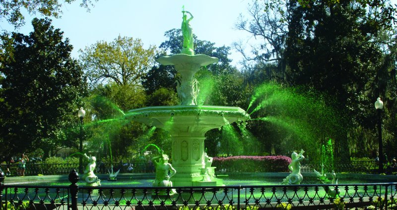southmag's tweet photo. We are so close to the greening of the fountain @ Forsyth Park. Are you all ready?! https://t.co/oePqu2IXWR