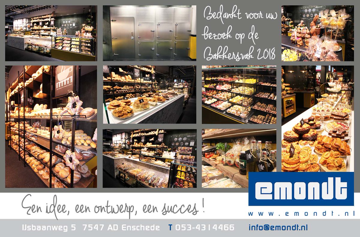 Bedankt voor twee mooie beursdagen op de <a href="/BAKKERSVAKNL/">vakbeurs Bakkersvak</a> 2018 in Gorinchem en uw bezoek aan onze stand. #emondt #koeltechniek #multimoments #foodconcept #winkelinterieur #bakkerij