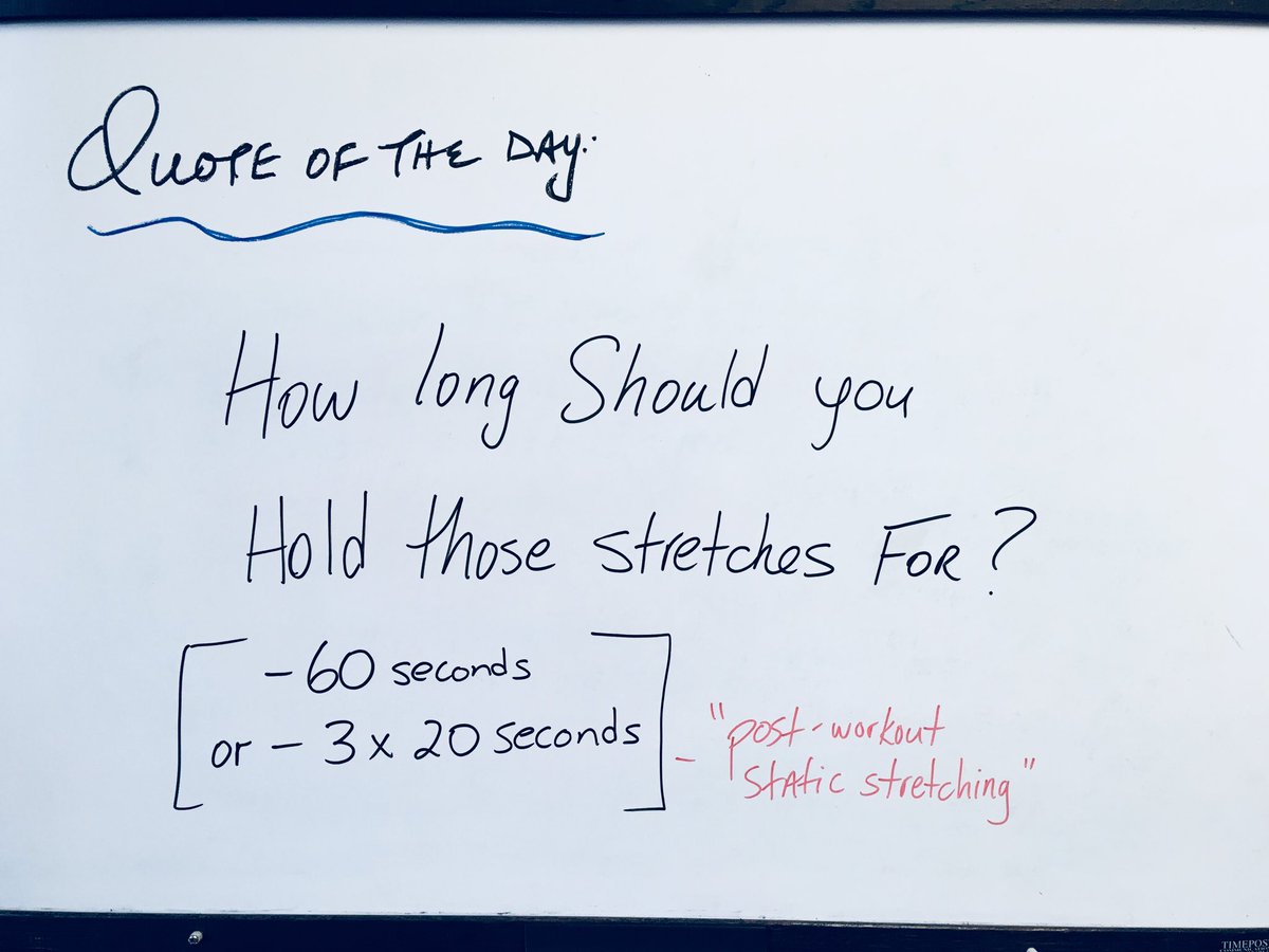 DrRandyFollett's tweet photo. #quote oftheday at LakeView #Chiropractic “Post #Work-Out #Stretching : How long to hold?” #HealthyExerciseHabits #YouGotToMoveitMoveit https://t.co/jmzDD0OUAg